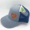 Kansas City KC Heart Wood Decal on a Snap Back Trucker Baseball Hat